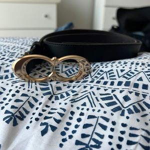 Coach black leather belt